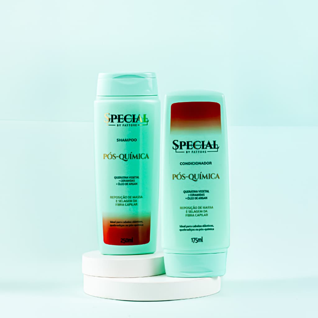 Kit Shampoo + Condicionador Fattore Pós Química Reconstrução Capilar Anti Quebra