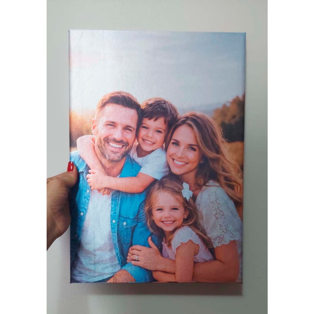 Quadro Tela Personalizada com foto - Família - Casal - impressão no tecido - chassi - decoração - presente - foto
