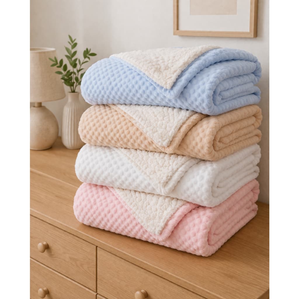 Cobertor Para Bebê Inverno Premium Manta Dupla Face Quentinha Soft Com Sherpa