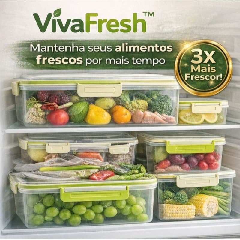 Kit 5 Recipientes Plastico Hermetico Tampa Organizador Cozinha Casa