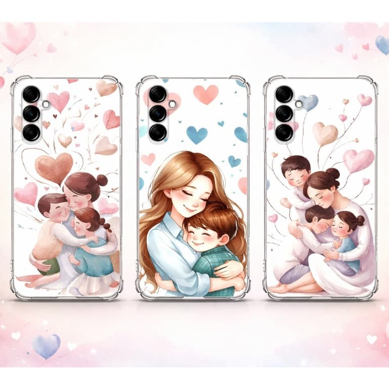CAPA CAPINHA SAMSUNG A07,  A17 , A37 E A57 TPU DESENHOS DE MÃES E FILHOS
