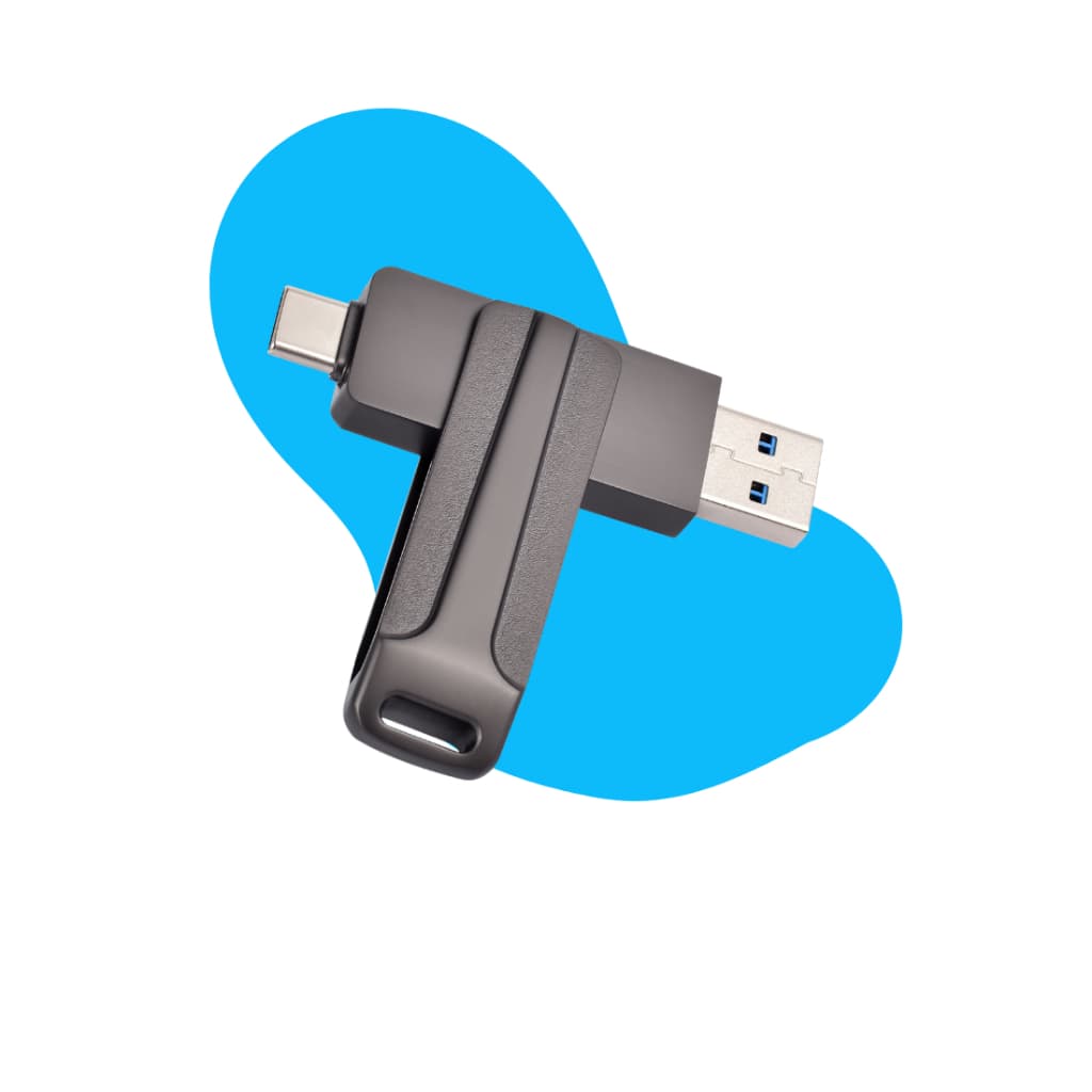 Pendrive Dual para Celular 2 em 1 OTG USB TIPO - C TIPO - A PRO