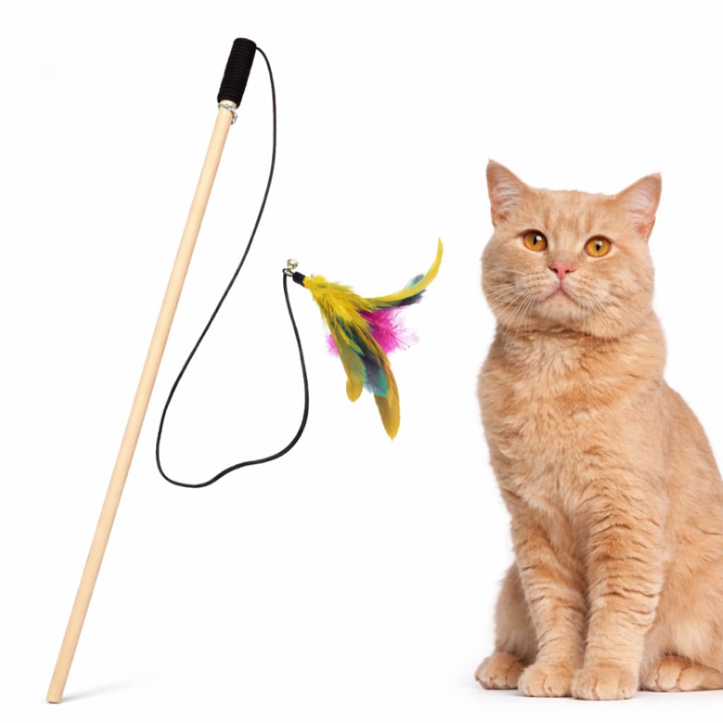 Varinha Interativa para Gatos com Sino Brinquedo de Provocação Pet