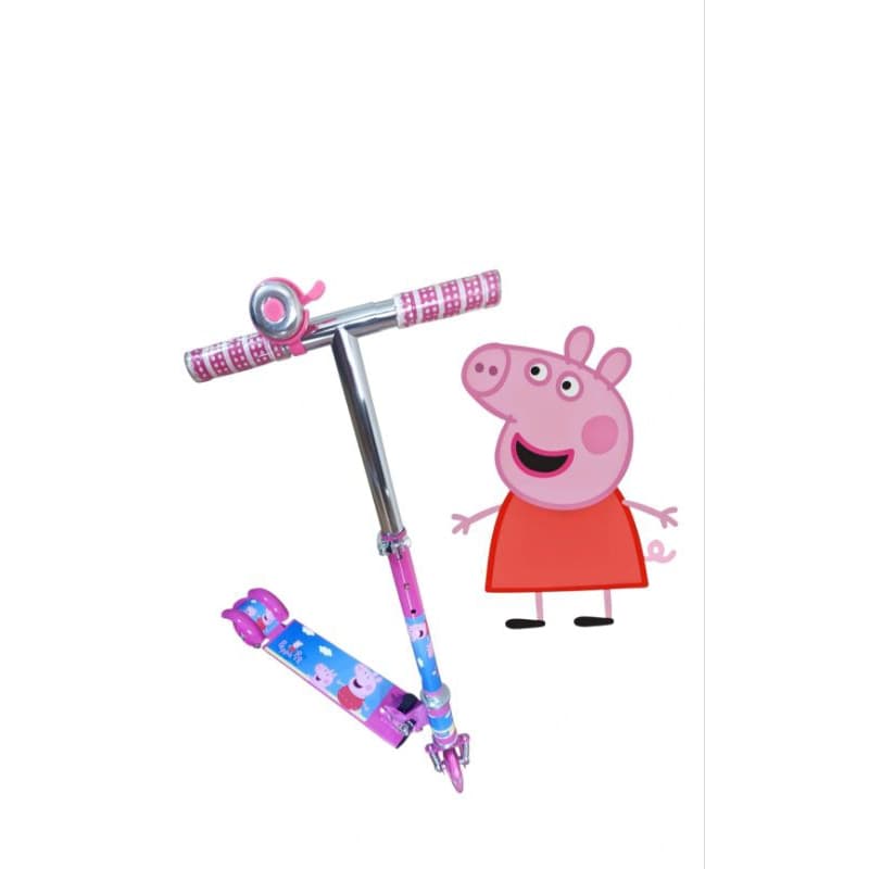🛴 Patinete Dobrável com Buzina 📢Pepa Pig 🩷