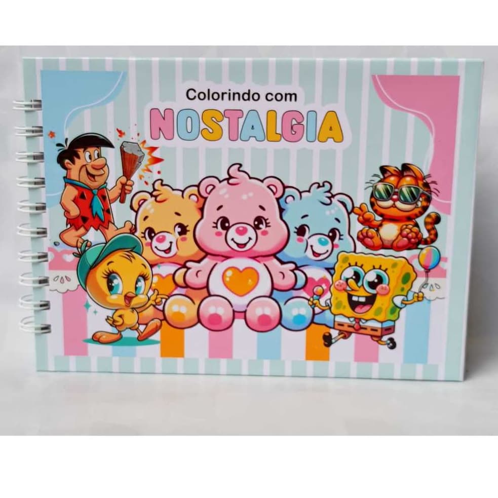 LIVRO DE COLORIR | NOSTALGIA | CAPA DURA | 50 DESENHOS