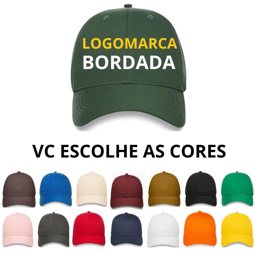 3un Bonés Personalizado Bordado (FRENTE) Modelo Dad Hat
