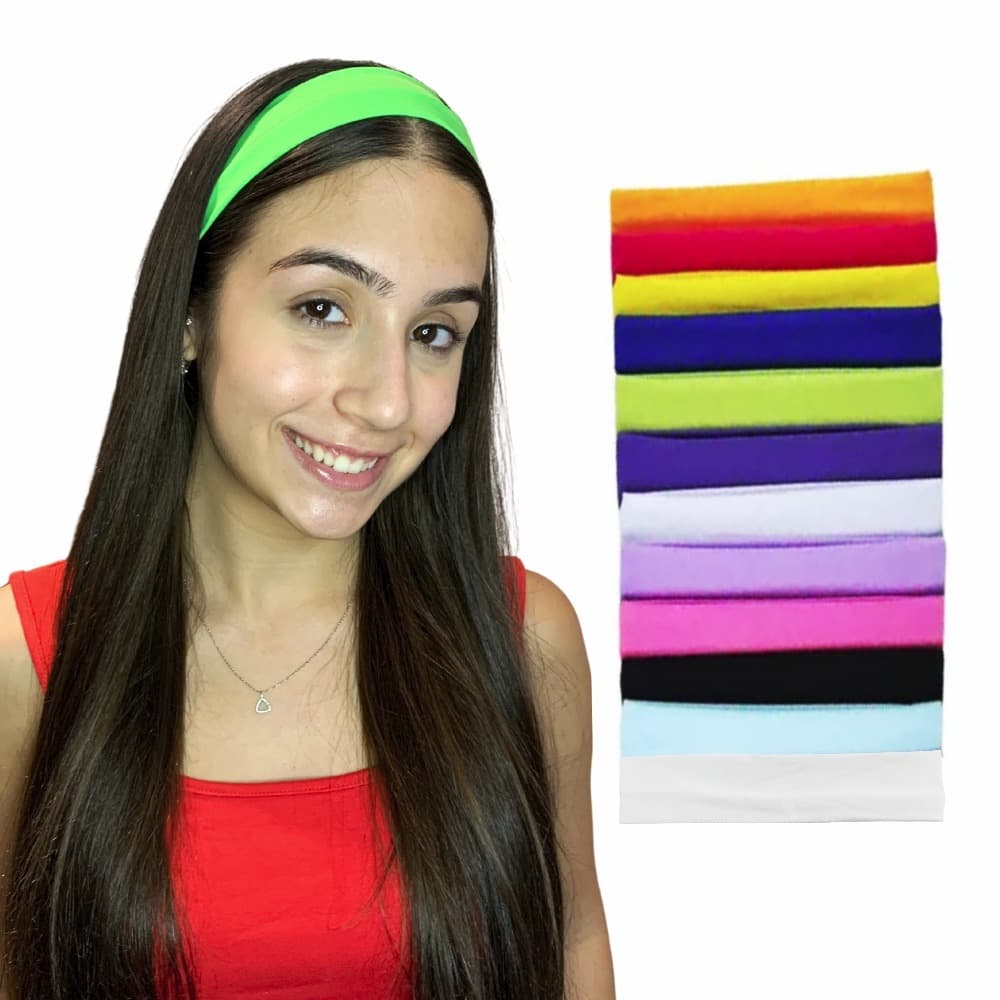 KIT 120 FAIXAS DE CABELO CORES VARIADAS ATACADO 5X22