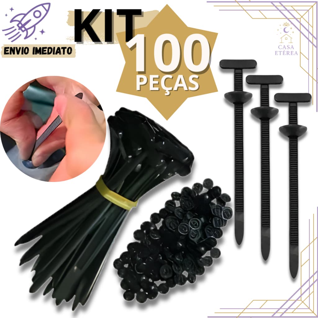 Kit 100/80/60/40 Abraçadeira Nylon 90mmx20mmx5mm Universal Trava Automática Cinta Plástica Automotivo Fios Doméstico