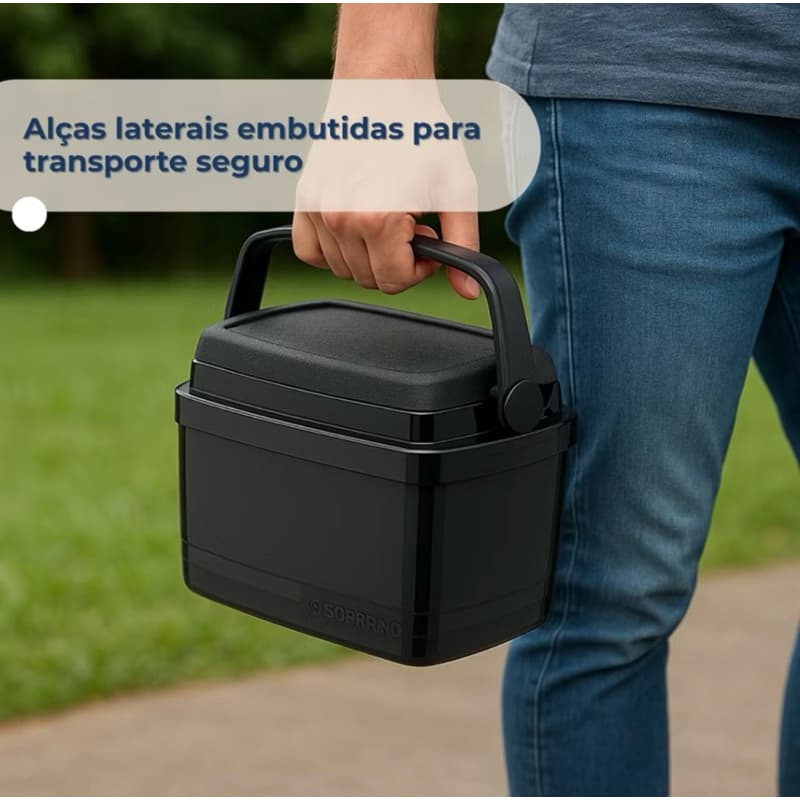 Caixa Térmica 5L Portátil Pequena Cooler Com Alça Mantém Gelado e Quente