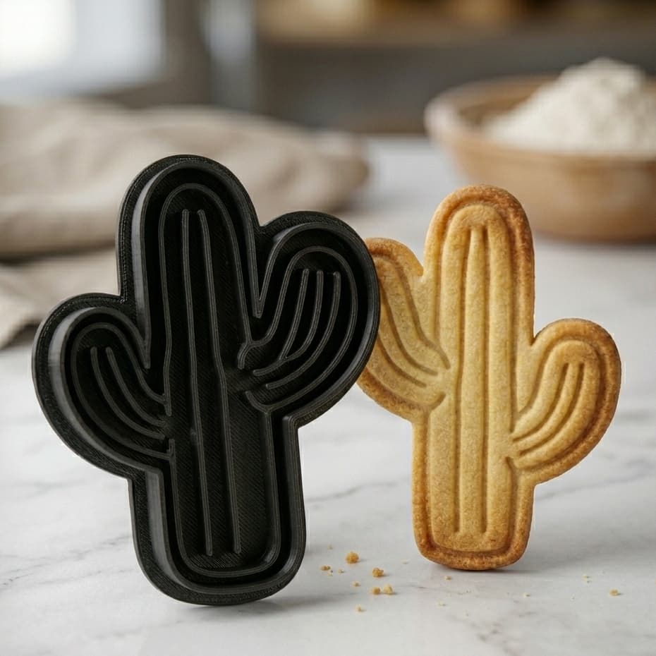 Cortador Biscoito Cacto Confeitaria Fondant Pasta Americana Alta Precisão Sustentável