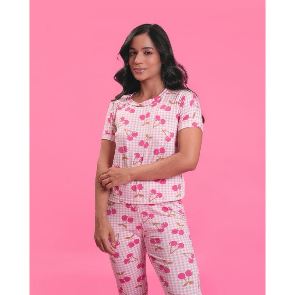Kit 2 Pijamas Suede Aveludado Confortavel Feminino Longo de Alça, Regata e Manga Premium Inverno Frio Tecido Soltinho