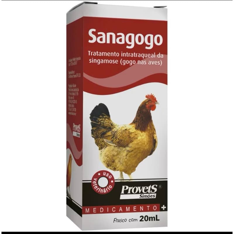 Sanagogo Tratamento Gogo P/ Aves 20ml Provets Envio Imediato