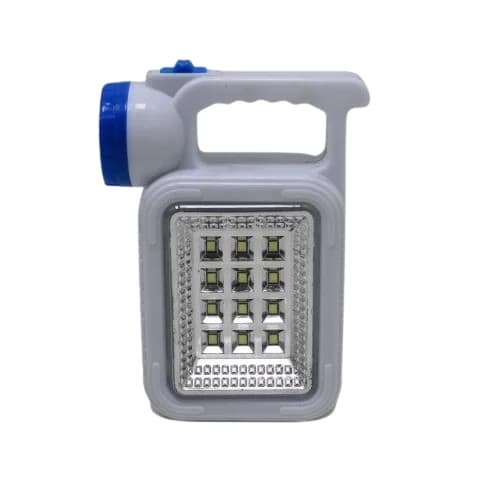 Lanterna de Emergência Portátil 12 Leds 2 em 1 Potência, segurança e praticidade 3 pilhas AAA