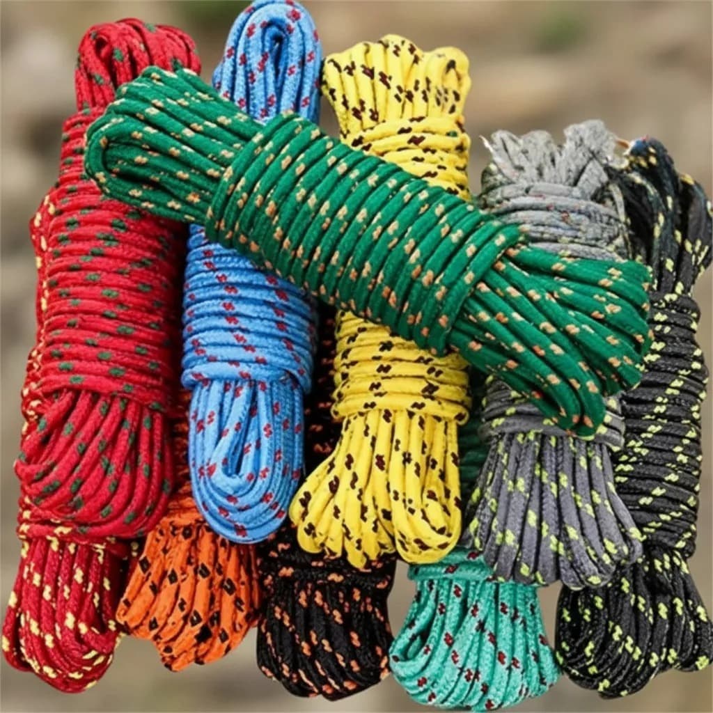 Kit Corda Nylon Trançado Grossa Resistente 4mm X 30m Carga