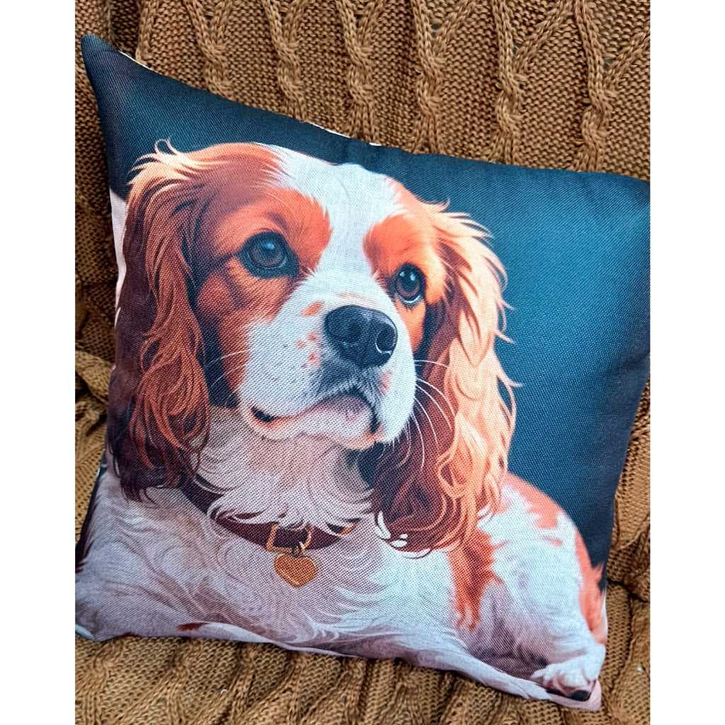 Capa de Almofada 45x45 Linho Estampada Cachorro Pet Decorativa