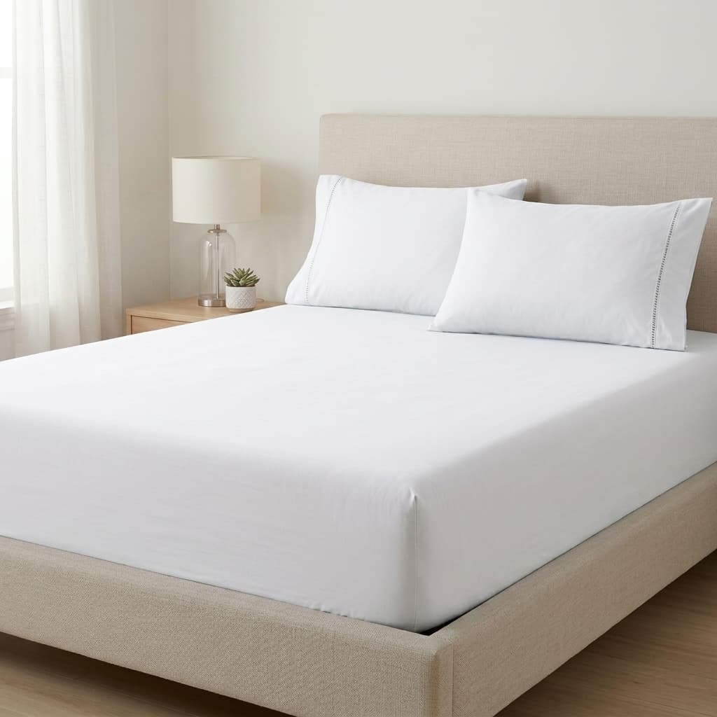 Jogo de Cama Casal 3 Peças 400 Fios Lençol Macio Confortável Cama Casal