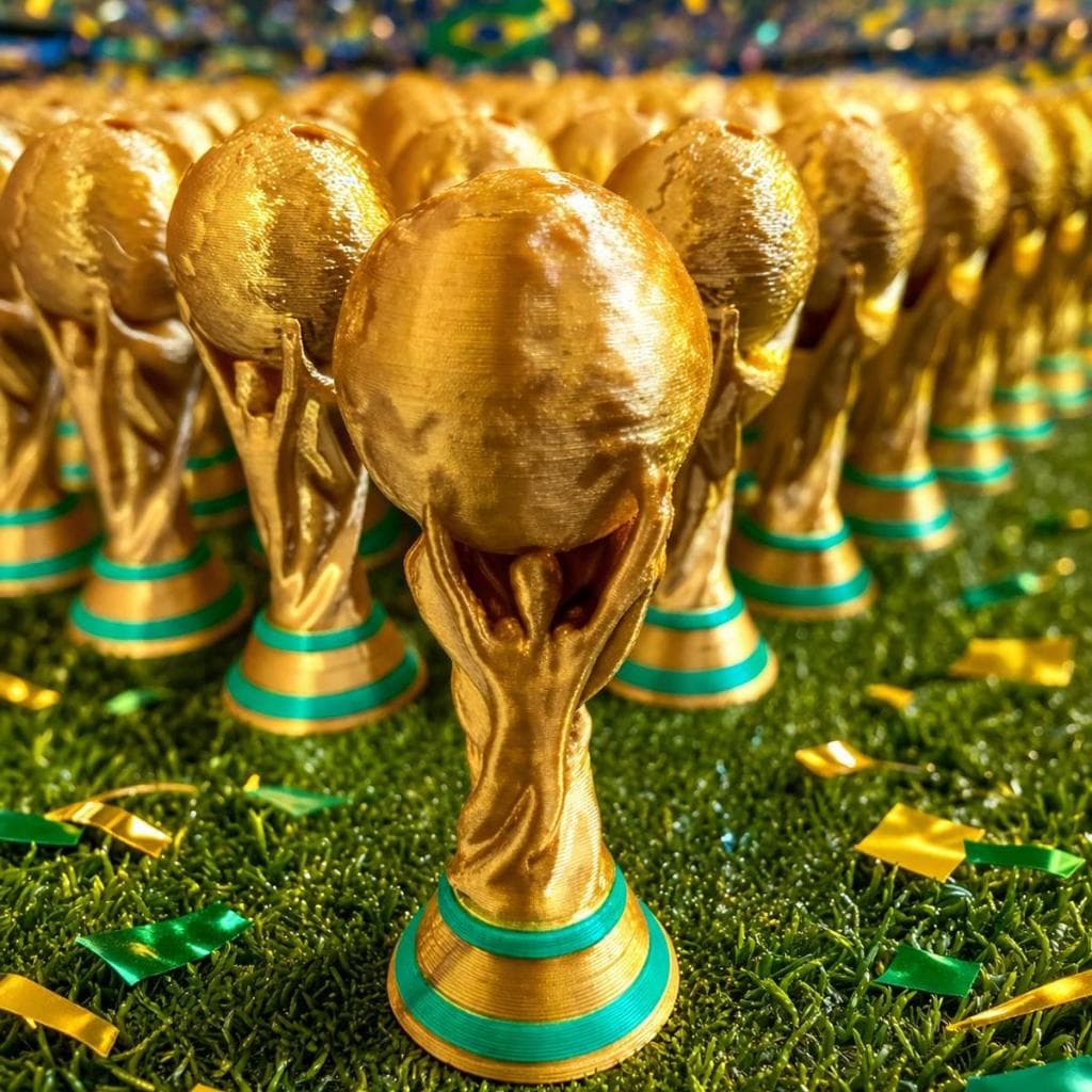 Taça Copa Dourada 5cm Lembrancinha Futebol Brinde Festa