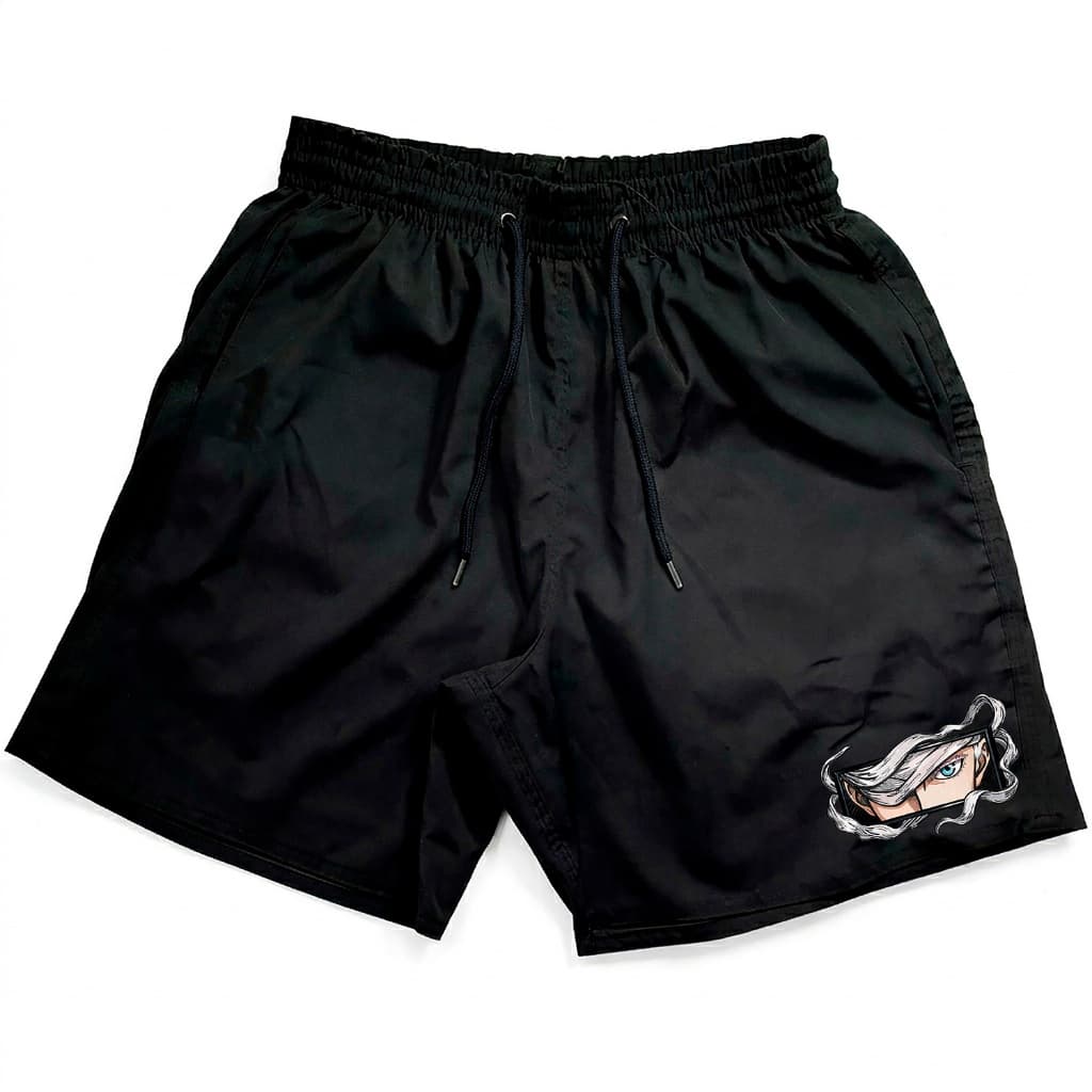 Short Masculino Tactel Bermuda Masculina Gojo Anime Jujutsu Secagem Rápida Para Academia Praia Lazer