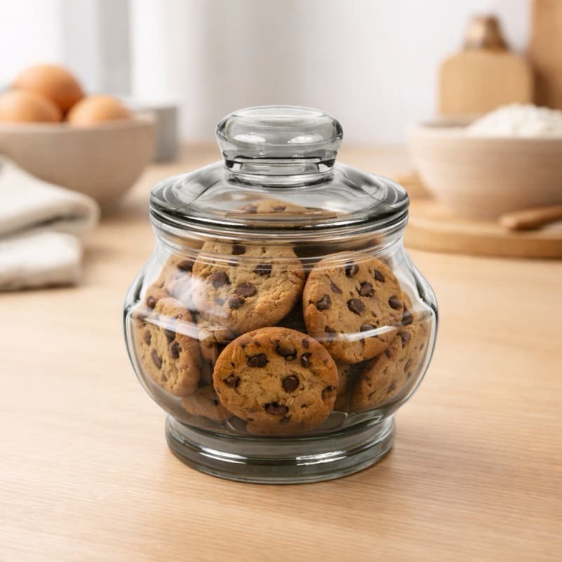 Pote Vidro Fumê 500ml Tampa Vedação Hermética Cozinha