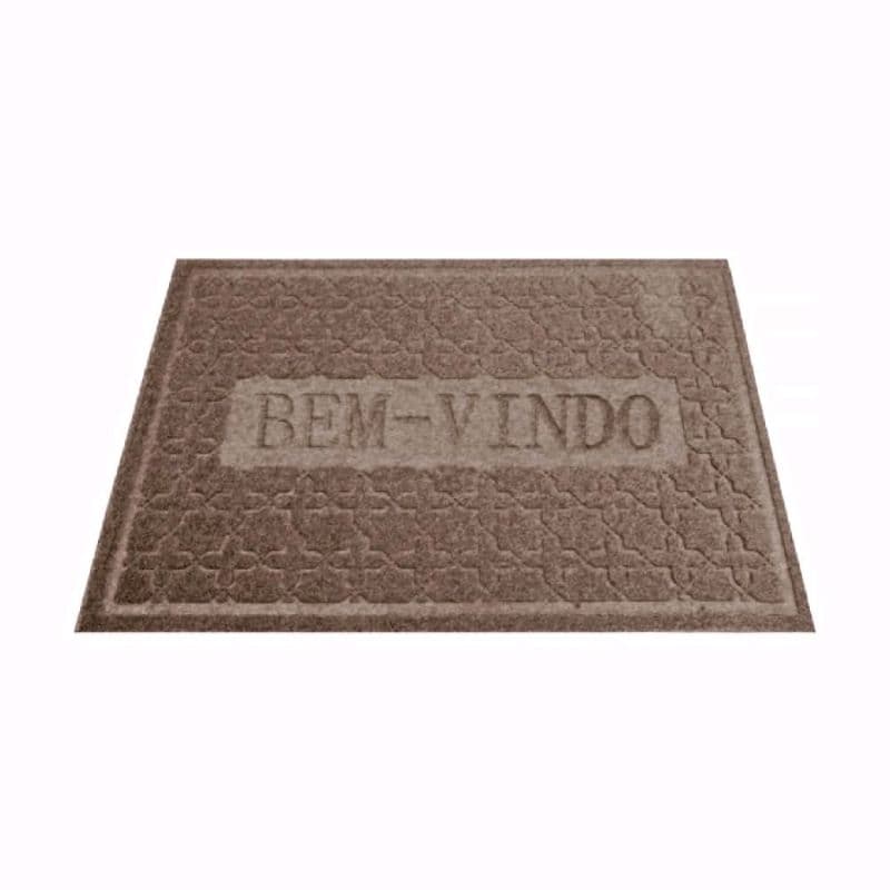 Tapete capacho antiderrapante de Entrada Bem Vinda PVC.