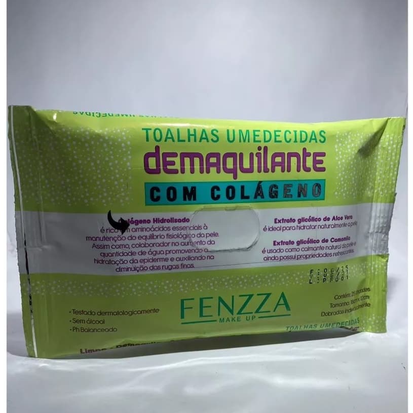 Toalhas Demaquilantes com Colágeno Fenzza -  FENZZA