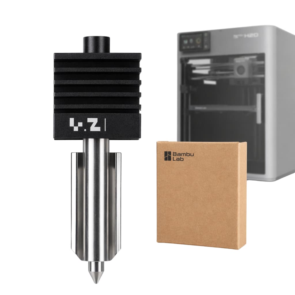 Hotend Original Bambu Lab P2S H2C H2D H2S | Bico 0.2 0.4 0.6 0.8mm Aço Inox e Endurecido