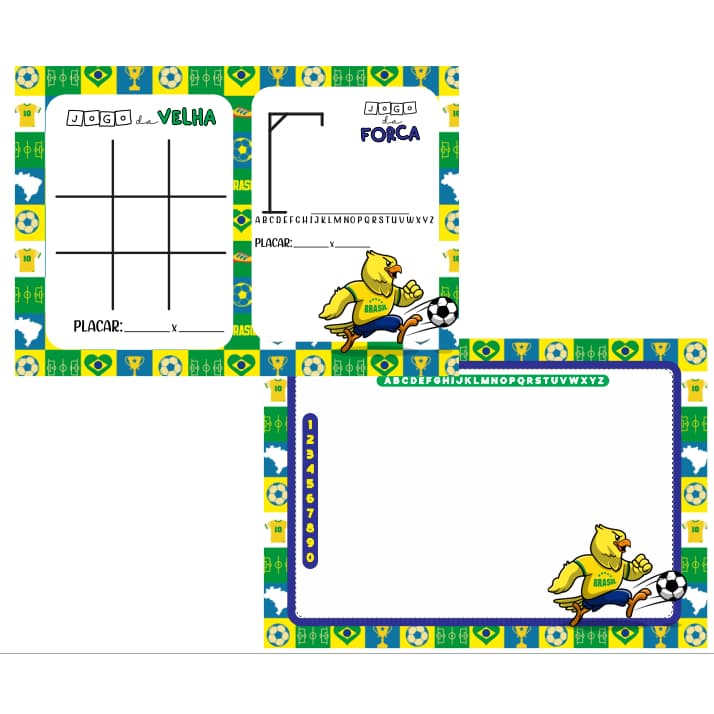 Lousa Magica Lembrancinhas Para Aniversario Tema Copa 2026 Brasil Canarinho Verde Amarelo Futebol