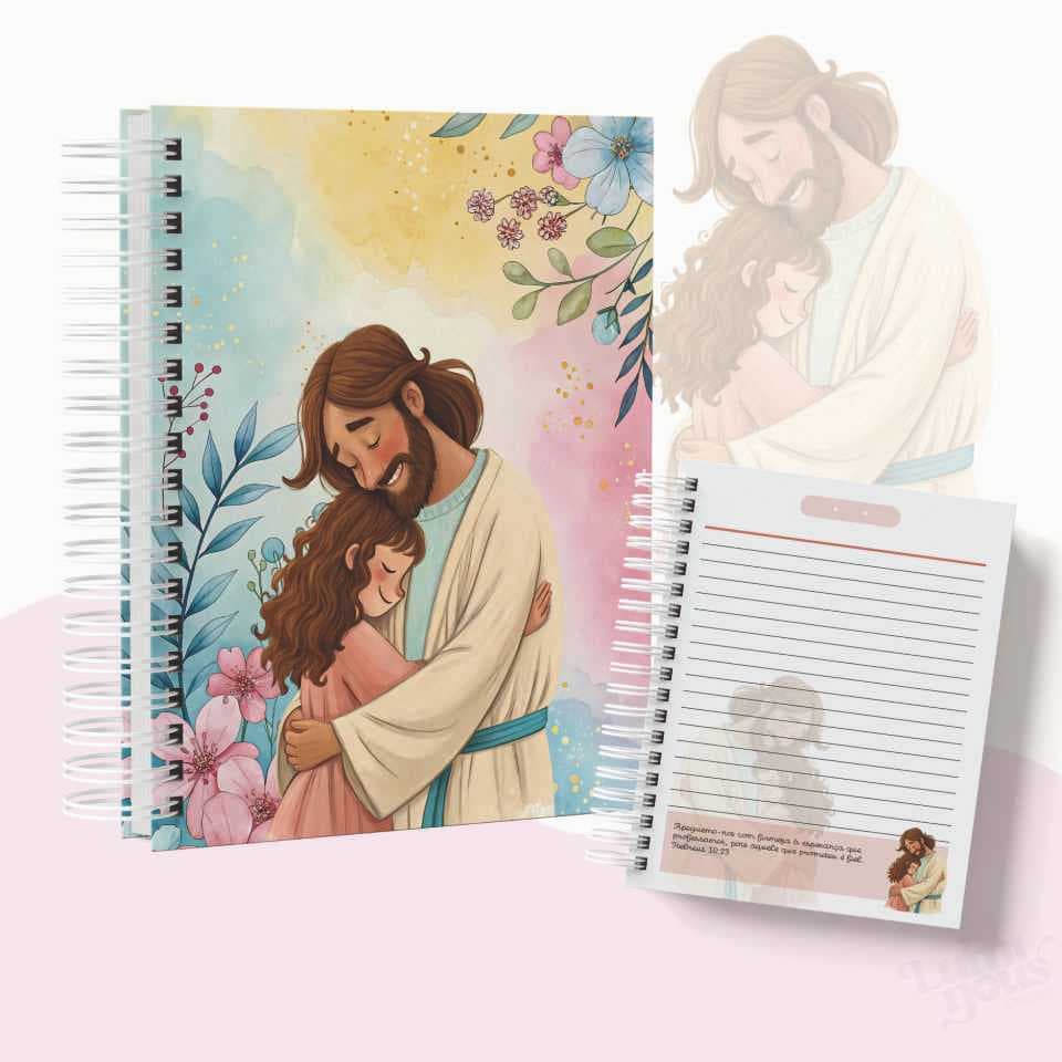 Caderno de Versículos Personalizado Capa Dura | Devocional Bíblico | 100 Folhas Wire-O