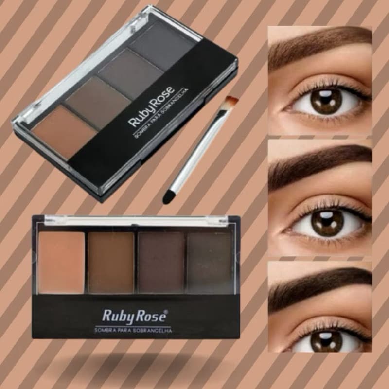Paleta de Sombra Para Sobrancelhas Ruby Rose-- Trio de Sombras