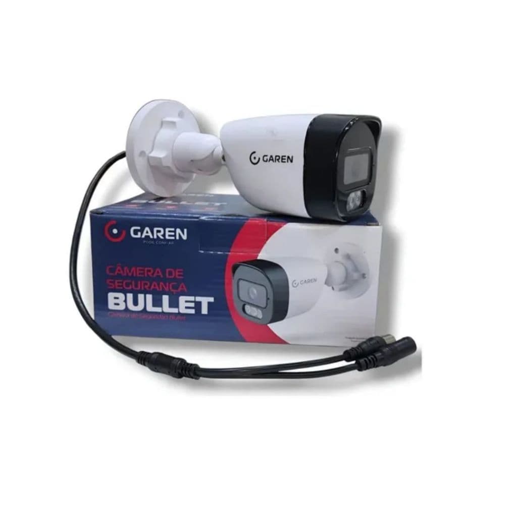 Câmera de Segurança Bullet Full Color Infravermelho Colorido 20 Metros Full HD 1080p Garen
