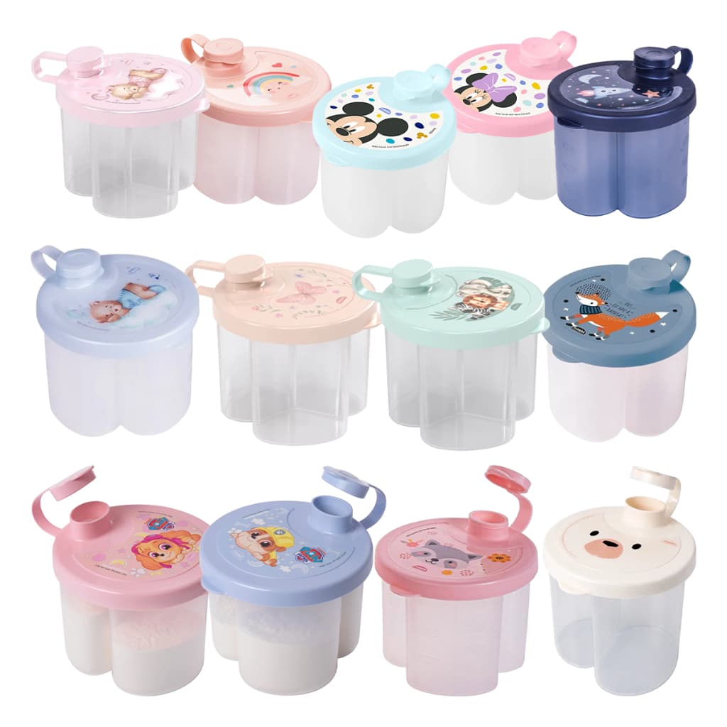Dosador  3 Divisórias Portátil 300ml BPA Free Porta Fórmula Bebê Compacto Viagem