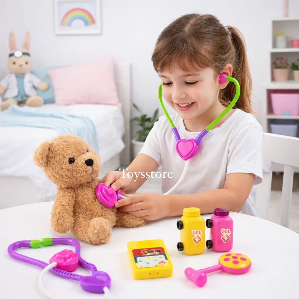 Kit Médico Brinquedo Doutora Diversão Doutor 6pçs