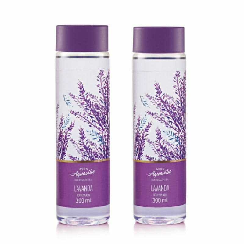 Kit 2 Perfume Aquavibe Refrescante Lavanda Body Splash 300ml Avon