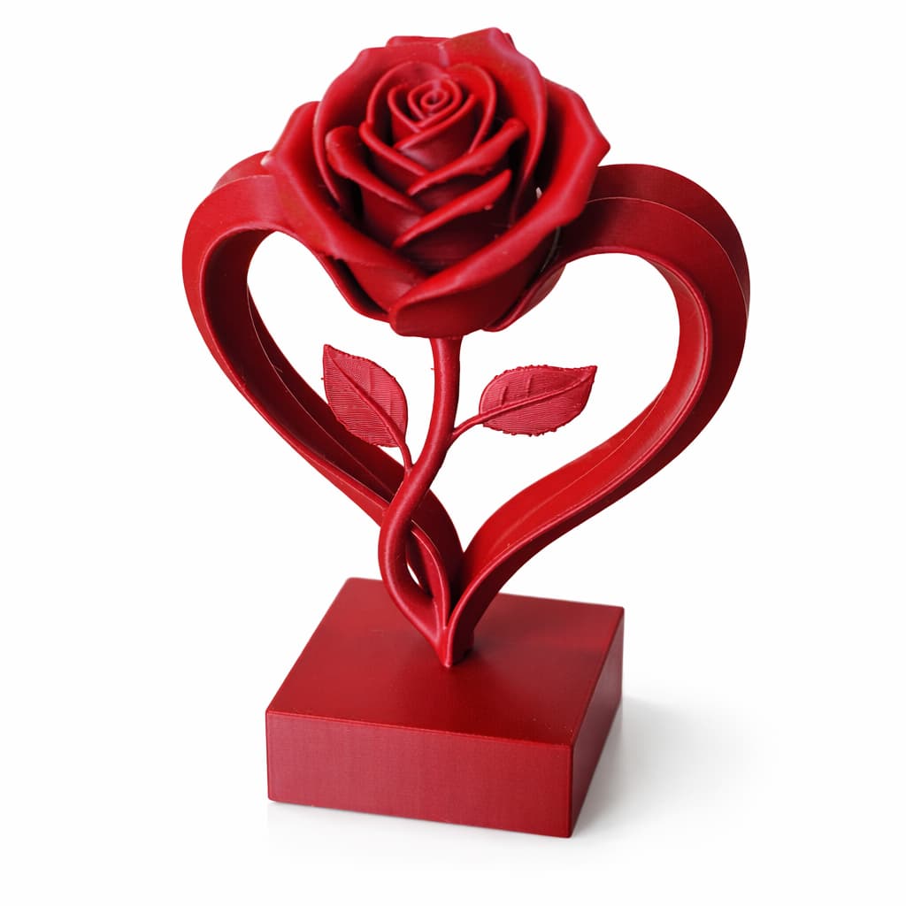 Escultura Rosa Eterna Presente Dia Das Mães Decoração Amor Vermelho