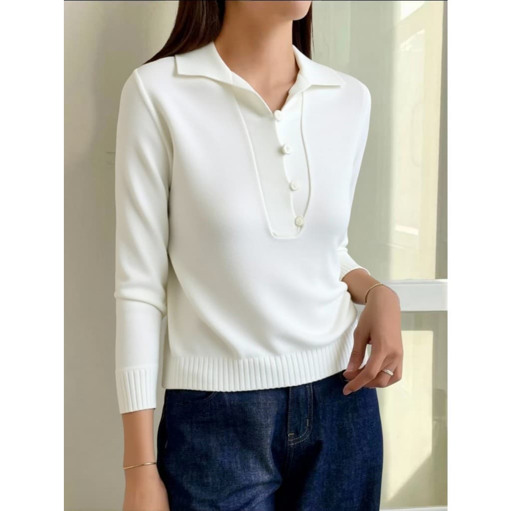 1pçs Mohair (angorá) Blusa Manga Longa Feminina Grosso Estampada Lisa Feriado Férias Escritório Diário Outuno Inverno