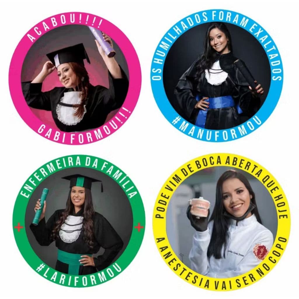 Adesivo  Personalizado Qualquer Tema | Formatura, Aniversário | Lembrancinhas | ETIQUETAS À Prova D’água