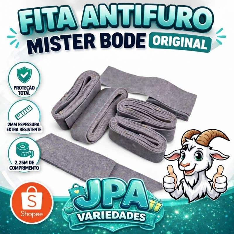 KIT 6 UN (3 PARES) Fita Anti Furo MISTER BODE ORIGINAL P/Bicicletas da Aro 16 a 29