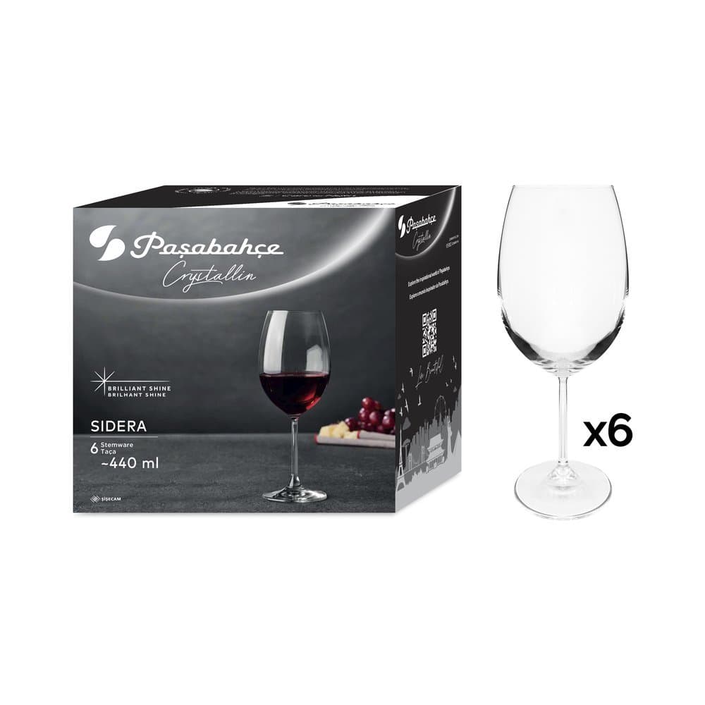 Jogo 6 Taças de Cristal 440ml elegância, sofisticação e qualidade na hora de servir bebidas