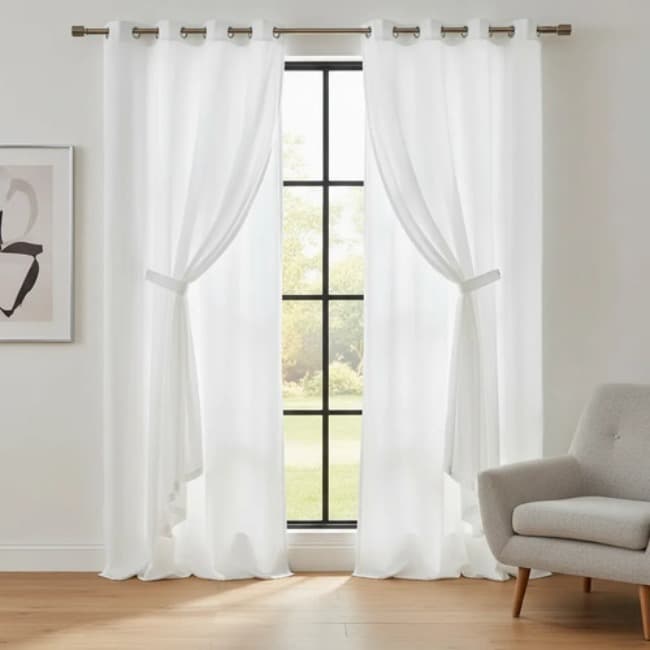 Cortinas Blackout em Tecido  Com Voil  2.80x1.60