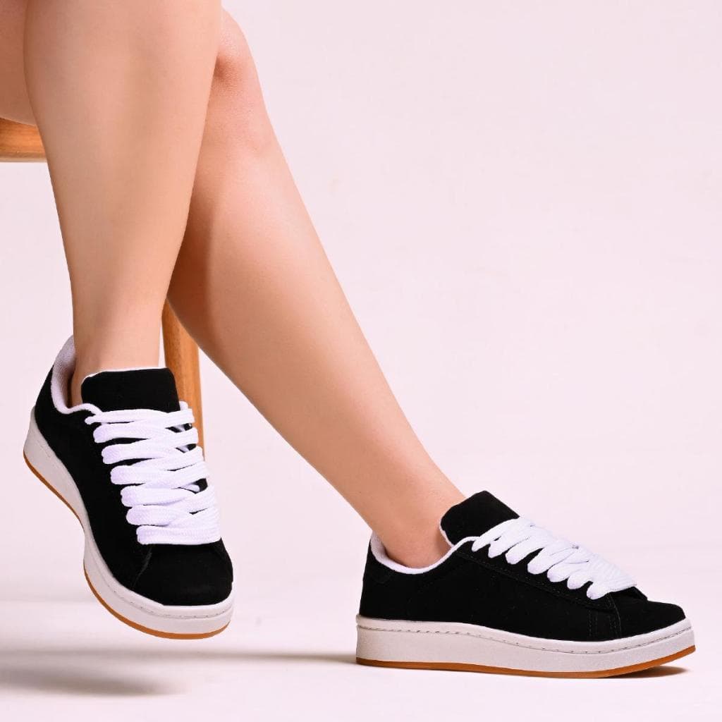 Tênis Camurça Casual Liso Unissex - Qualidade Premium Envio Rápido
