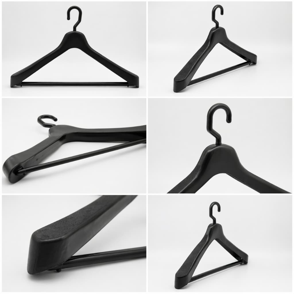 Cabide Social Reforçado Kit 10 Ombro Largo 45cm para Ternos Casacos e Blazers