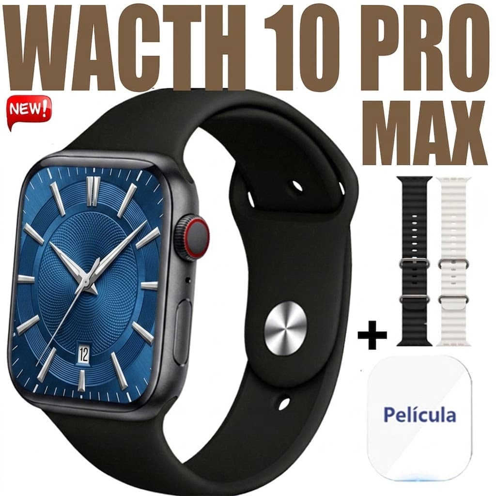 2026 Novo Watch 10 PRO Max Relógio 10 Smart Watch Homens BT Chamada Sempre Em Exibição Temperatura