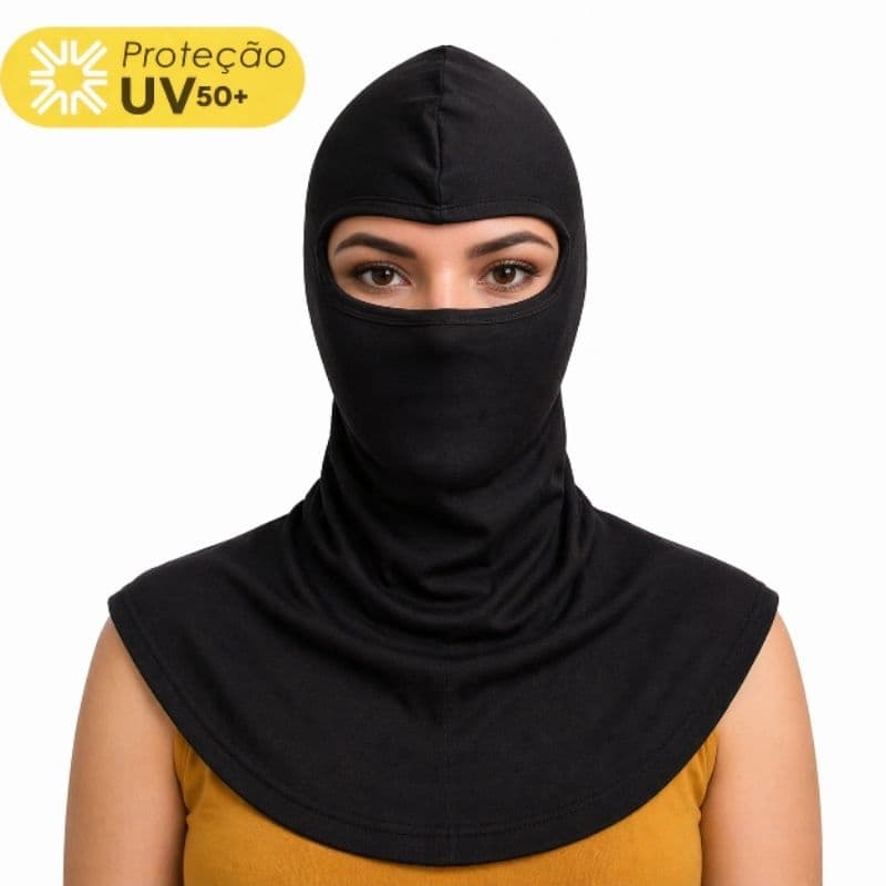 Balaclava Touca Ninja Pesca UV Térmica Soldador Motoqueiro Pescador motoboy moto Bike toca de cetim