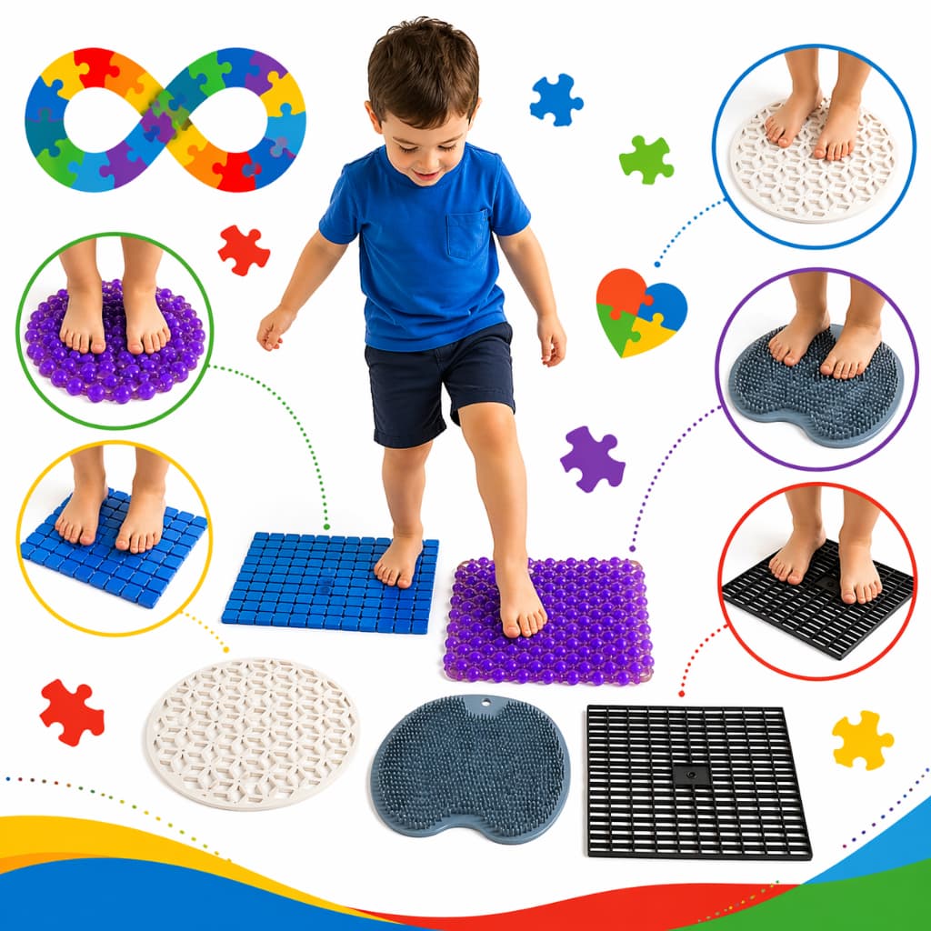 Tapetes De Textura Para Terapia Sensorial Autismo - 5un