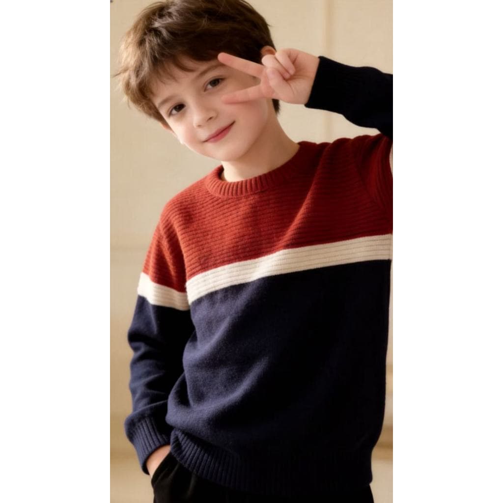 Suéteres Camisola de inverno espessadas moda de malha para meninos