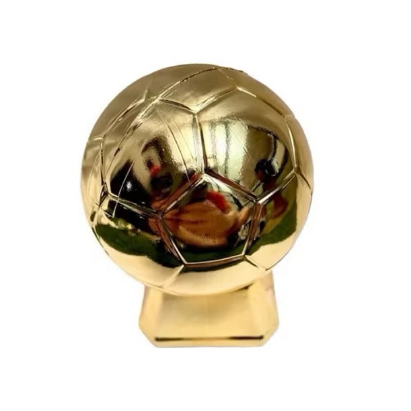 Troféu Bola Decorativo Dourado - Decoração Festiva e Versátil em Plástico
