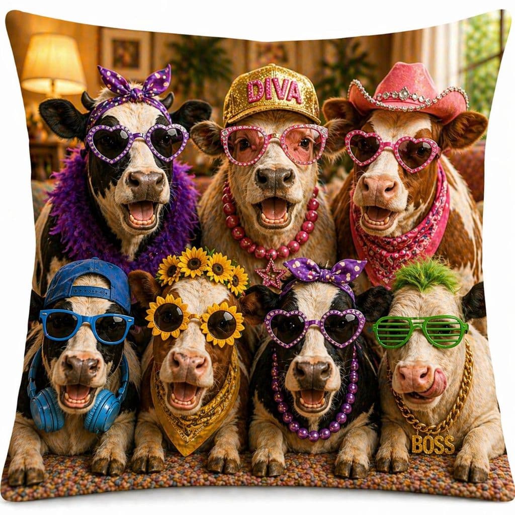 Capa de Almofada Pets Estilosos Bichinhos de Óculos Varias Estampas