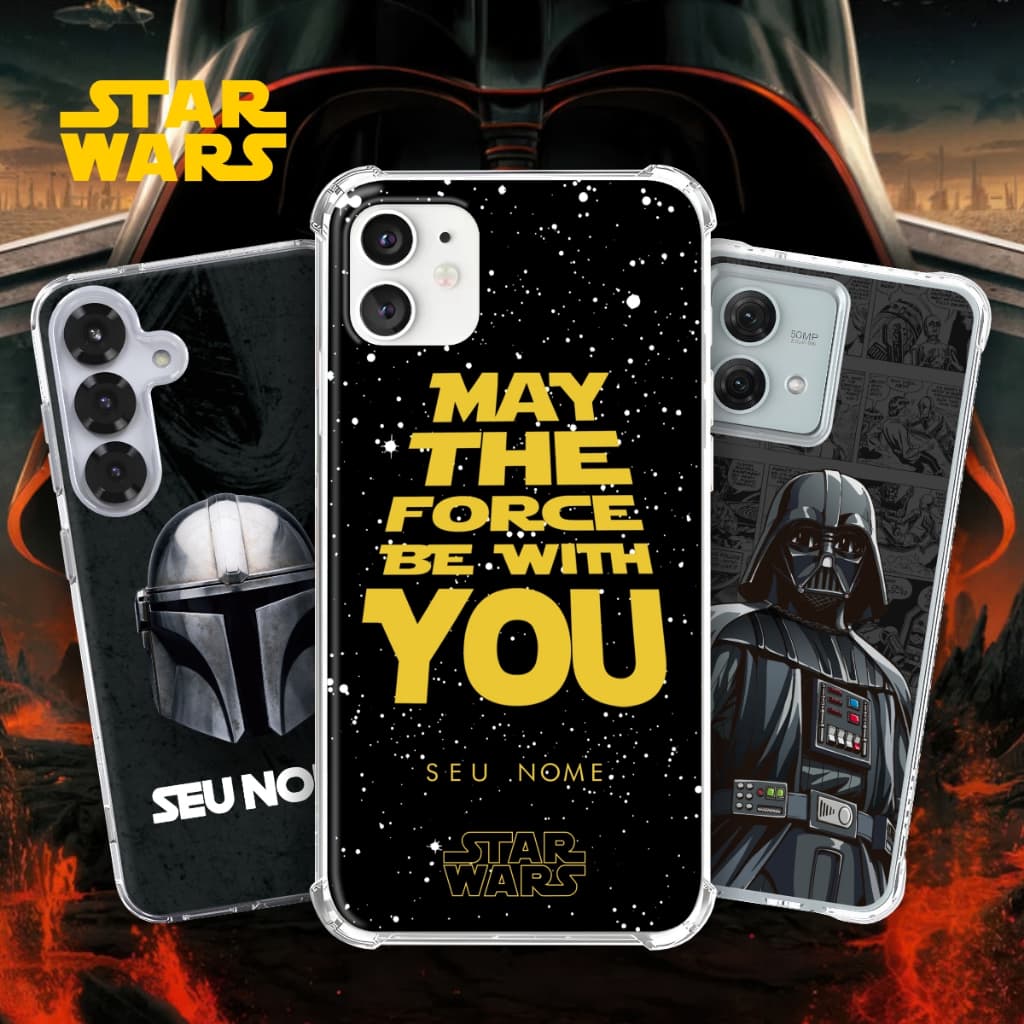 Capa de celular Star Wars Darth Vader Yoda Guerra nas estrelas Capinha