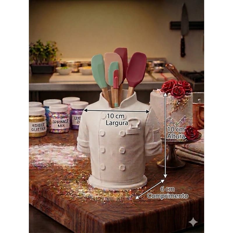 Porta Utensílios Chef: Acessórios de Confeitaria Moderno, Talheres e Porta Canetas