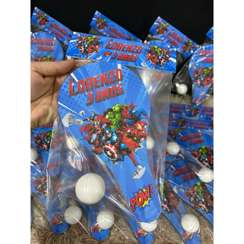 Kit Raquete Personalizada Ping Pong Lembrancinha Aniversario